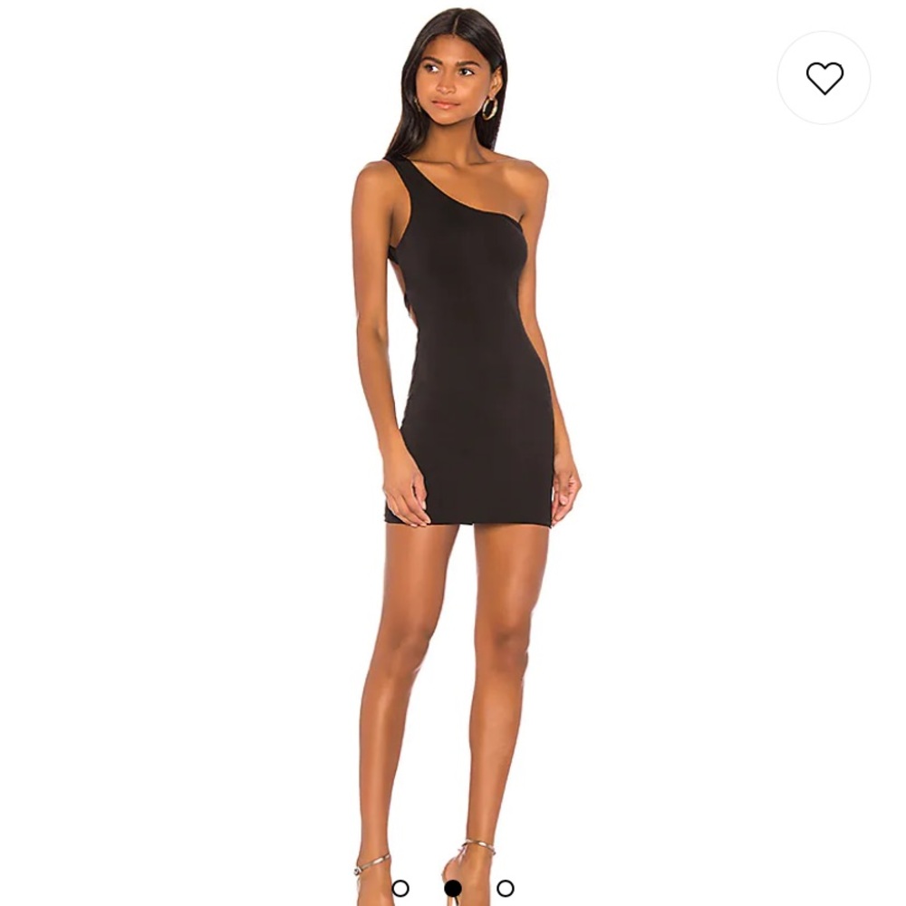 Facet strappy black dress